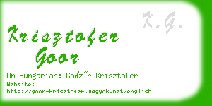 krisztofer goor business card